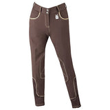 Huntley Equestrian Brown Riding Pant With Tan Welt Pockets