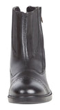 Daisy Clipper Side Zipper Leather Paddock Boots, Black