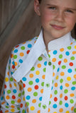 Daisy Clipper Children's Polka Dot Long Sleeve Riding Shirt