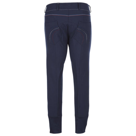 Huntley Equestrian Navy with Red, White, and Blue Seam Riding Pants