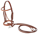 Huntley Equestrian Sedgwick Leather Fancy Stitch Raised Bridle With Reins