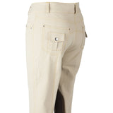 Huntley Equestrian Beige Riding Pant With Back Snap Pockets