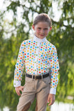 Daisy Clipper Children's Polka Dot Long Sleeve Riding Shirt