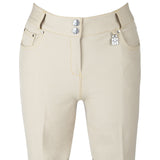 Huntley Equestrian Beige Riding Pant With Back Snap Pockets