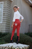 Daisy Clipper Children's Red Riding Pant with Butterfly Pockets