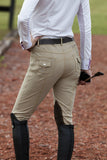 Huntley Equestrian Beige Riding Pant With Back Snap Pockets