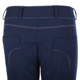 Huntley Equestrian Navy with Red, White, and Blue Seam Riding Pants