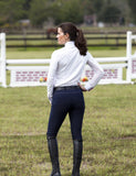 Huntley Equestrian Navy with Red, White, and Blue Seam Riding Pants