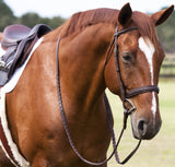 Huntley Equestrian Sedgwick Leather Fancy Stitch Raised Bridle With Reins