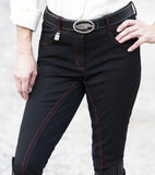 Huntley Equestrian Black Full Seat Riding Pant With Sequined Back pockets