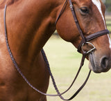 Huntley Equestrian Sedgwick Leather Fancy Stitch Raised Bridle With Reins