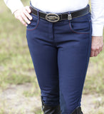 Huntley Equestrian Navy with Red, White, and Blue Seam Riding Pants